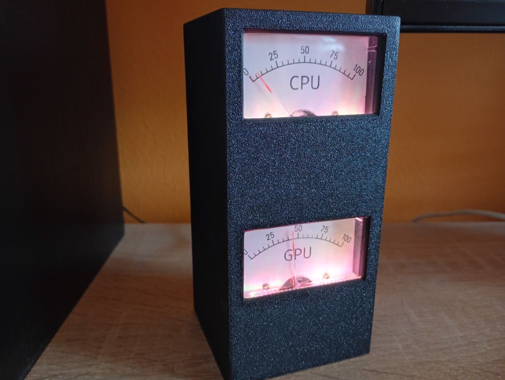 Analog Gauge USB device, front view.