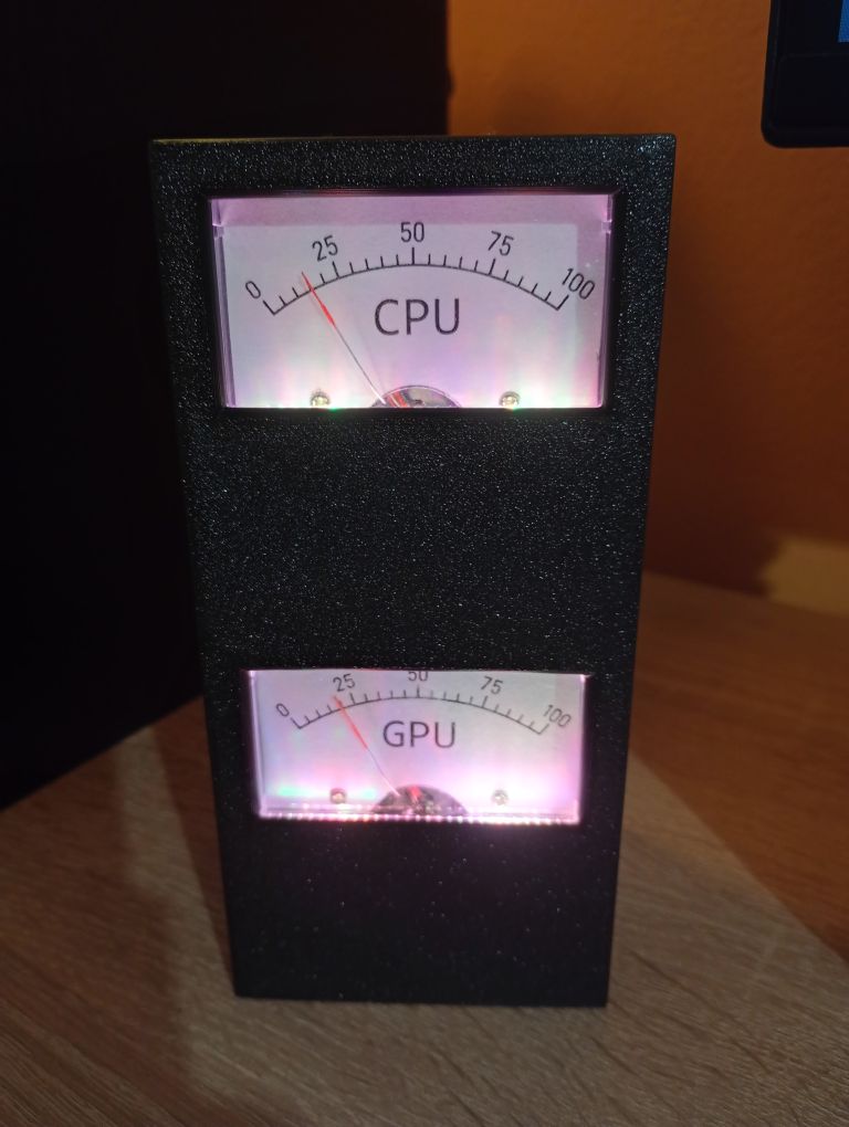 Analog Gauge USB device, front view.